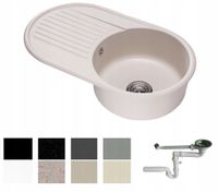 ZLEW ZLEWOZMYWAK GRANIT 8 kolorów 76x44 + SYFON