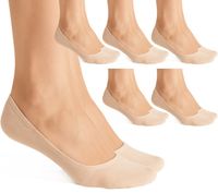 6x Stopki bambusowe skarpetki balerinki damskie cieliste JAKOŚĆ z silkonem