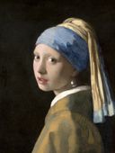 Plakat 60x80cm  Dziewczyna z Perłą, Vermeer Vintage do Salonu