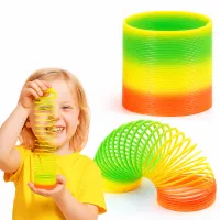 Spreżyna tęczowa magiczna sprężynka kolorowa zabawkowa magic springs