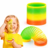 Spreżyna tęczowa magiczna sprężynka kolorowa zabawkowa magic springs