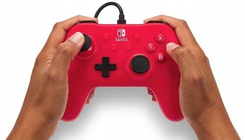 Pad przewodowy Raspberry Red USB Game PowerA NSGP0142-01 na Arena.pl