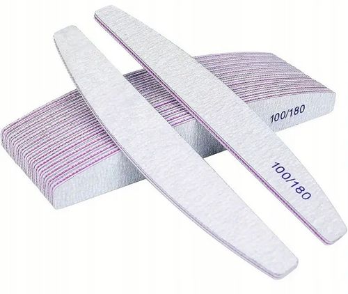 PILNIK DO PAZNOKCI DWUSTRONNY ŁÓDKA 100/180 50szt ZESTAW MANICURE PEDICURE na Arena.pl