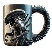 KUBEK ALIEN OBCY SCIENCE FICTION 3D ORYGINALNY GADŻET DLA FANA RĘKODZIEŁO