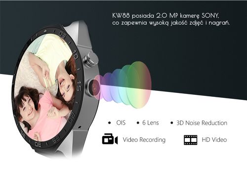 SMARTWATCH KW88 ANDROID 5.1 WIFI GPS SIM AMOLED PL na Arena.pl