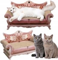 DUŻY DRAPAK DLA KOTA SOFA LEGOWISKO TEKTUROWE KANAPA KARTON LEŻAK XL