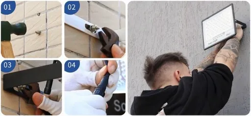 MOCNY NAŚWIETLACZ LED HALOGEN LAMPA SOLARNA ZEWNĘTRZNA IP67 100W 10.000lm zdjęcie 7