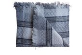 Narzuta dekoracyjna tkana 170x205 szara krata