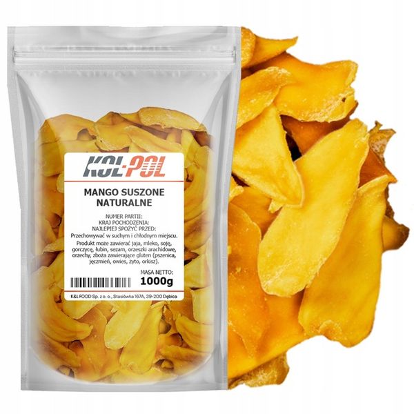 MANGO SUSZONE 1kg Naturalne plastry bez cukru zdjęcie 2