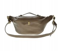 Laura Biaggi - torebka nerka maxi skóra naturalna ciemny taupe TS107-71