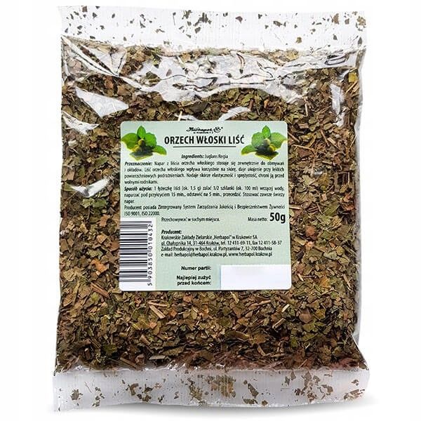 ORZECH WŁOSKI LIŚĆ HERBAPOL KRAKÓW 50G zdjęcie 1