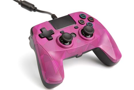 Gamepad snakebyte PS4 przewodowy różowy kamuflaż 4 S