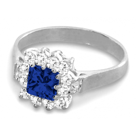 SREBRNY KOMPLET KARMAZYCJA Z SZAFIRAMI PRÓBA SREBRA 925 na Arena.pl