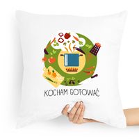 Poduszka Dla Kucharza Prezent Kocham Gotować Z Nadrukiem Ze Zdjęciem
