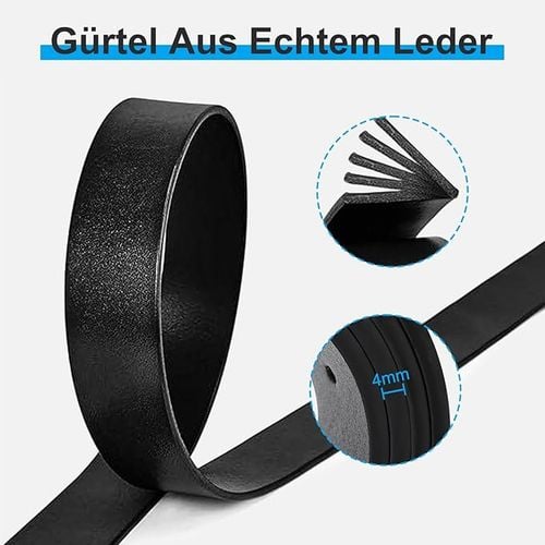 Elegancki Pasek Męski Skórzany Czarny 110cm Regulowany z Klamrą 38mm na Arena.pl