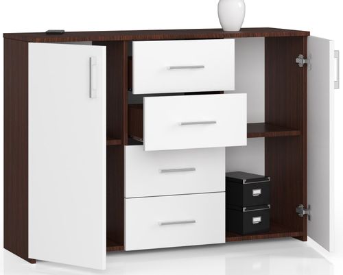 KOMODA K 45 110 cm WENGE / BIAŁA na Arena.pl