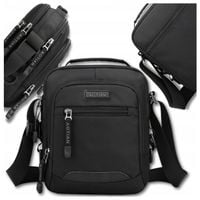 Męska Sportowa Saszetka Torba Torebka na ramię Czarna uchwyt pasek Damska