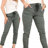 SPODNIE DAMSKIE RURKI CYGARETKI KLASYCZNE MODNE WYGODNE ELASTYCZNE KO 42 XL