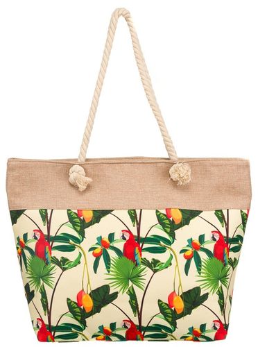 Torba Plażowa Duża Zapinana Na Zamek Torebka Shopper z Podszewką Piknik XXL na Arena.pl