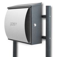 16397 Nowa Skrzynka wolnostojąca na stojaku z 1szt biała