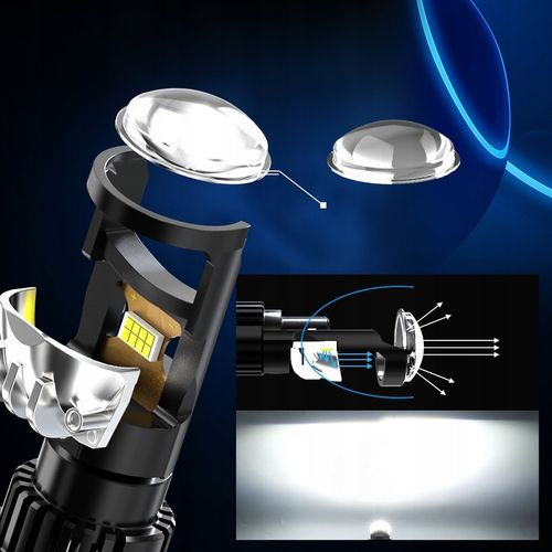 ŻARÓWKI LED H7 RETRIFY S&D PROJECTOR 100% IDEALNE ODCIĘCIE SOCZEWKA FISHEYE na Arena.pl