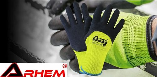 12 PAR Rękawice Robocze Ocieplane Ochronne BHP Grube Zimowe Latex Ciepłe 10 na Arena.pl