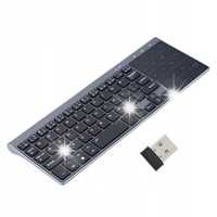 KLAWIATURA BEZPRZEWODOWA Z TOUCHPAD 2,4 GHZ