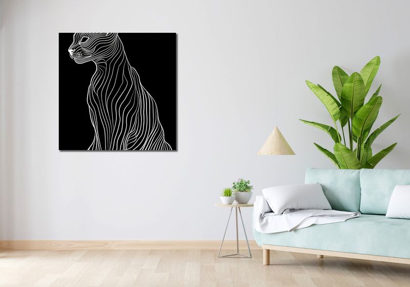 Obraz 90x90cm Minimalny Kontur zdjęcie 2