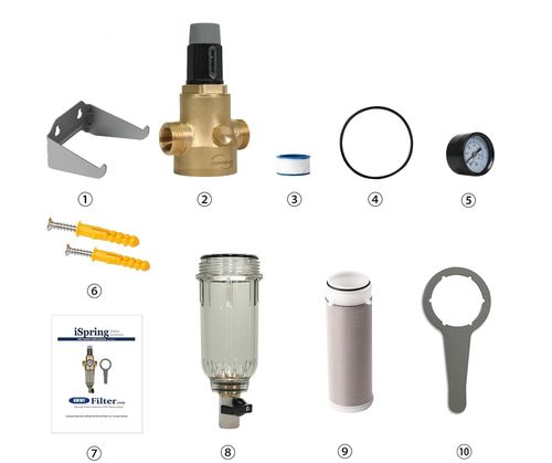 Filtr płukania wstecznego iSpring z reduktorem ciśnienia, 50 mikronów na Arena.pl