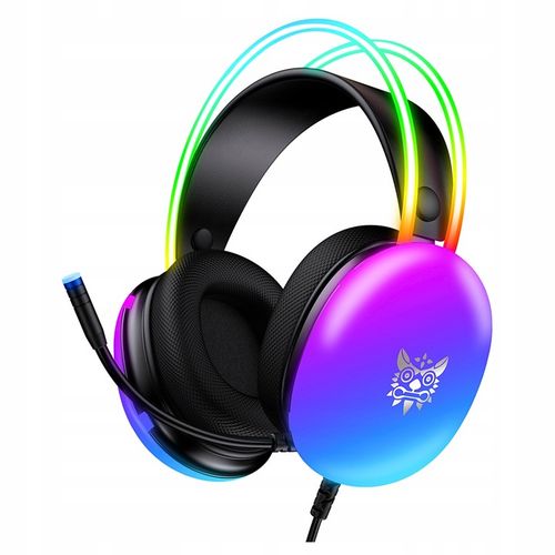 Słuchawki gamingowe ONIKUMA X25 czarne 7.1 z mikrofonem RGB przewodowe na Arena.pl