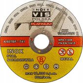 Tarcza do cięcia stali INOX 125×1,2 mm Inter-Vis Platinum