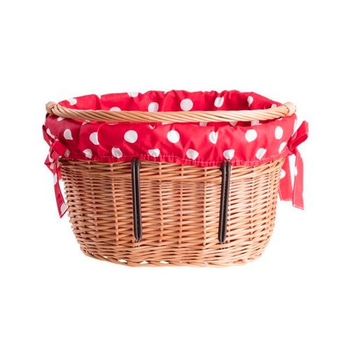 Wiklinowy Kosz na Rower z Obszyciem 38x32 H24 cm na Arena.pl
