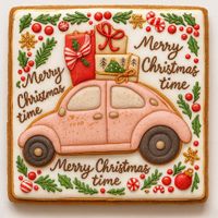 CIASTKO LUKROWANE GARBUS PRESENTS PINK ROZ.XL  KWADRAT AT RĘCZNIE ROBIONE