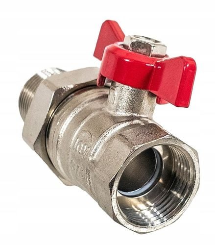 ZAWÓR KUREK KULOWY GW 3/4'' CALA DN20 ZE ŚRUBUNKIEM I DŁAWICĄ MOTYLEK na Arena.pl