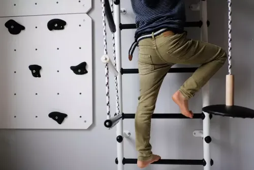 Drabinka gimnastyczna Plus Gamma niebieska na Arena.pl