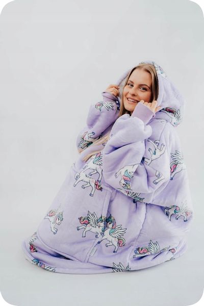 KOC BLUZA Comfy Moment Kocobluza bluzokoc Unicorn Oversize 2w1 prezent zdjęcie 3
