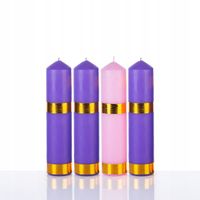 ŚWIECE ADWENTOWE ZESTAW ŚWIEC ADWENTOWYCH MAŁE 22 cm 3 FIOLETOWE 1 RÓŻOWA