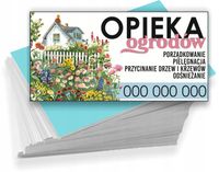Wizytówki firmowe 200 szt WIELE RÓŻNYCH WZORÓW do wyboru OPIEKA OGRODÓW