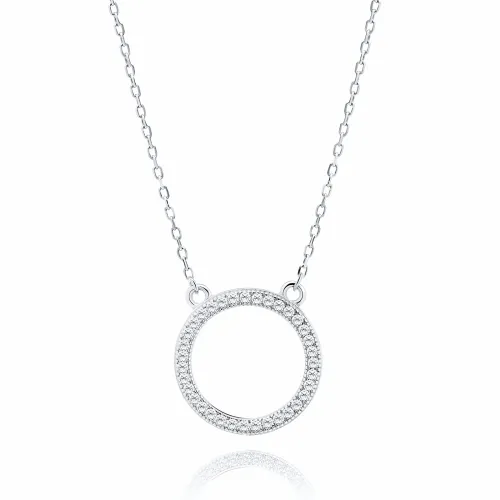 SREBRNY KOMPLET CELEBRYTKA KÓŁKO CIRCLE CYRKONIE na Arena.pl