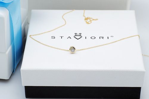 złoty wisiorek z brylantem na dowolny łańcuszek na Arena.pl