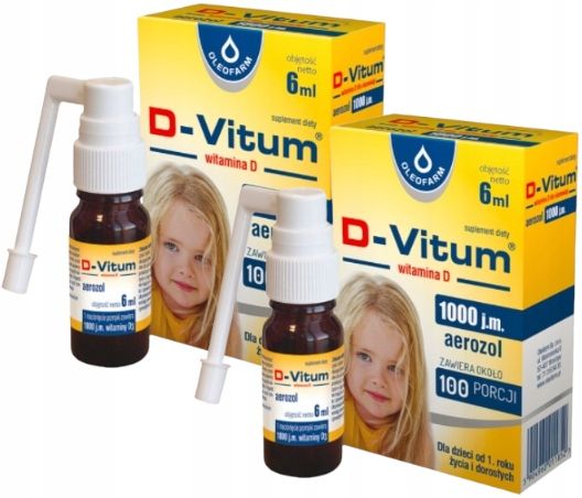 D-Vitum witamina D 1000 w aerozolu w oleju MCT 2x6 ml zdjęcie 1