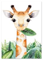 Plakat żyrafa w liściach plakaty dla dziecka 40x50 cm