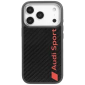 etui audi r8 carbon fiber magsafe do iphone 17 pro - czarne