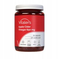 Vitaler's Ocet Jabłkowy 650 mg Metabolizm Cukier Trawienie 60 kapsułek