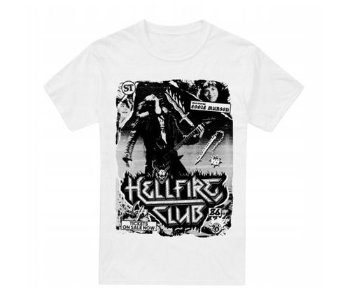 Stranger Things Hellfire Club Poster T Shirt White M na Arena.pl