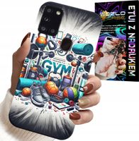 ETUI DO SAMSUNG GALAXY A21s - SIŁOWNIA GYM FITNESS SPORT CASE + SZKŁO