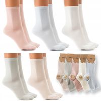 5x Skarpetki damskie WYGODNE SKARPETY długie pastelowe BAMBUSOWE JAKOŚĆ