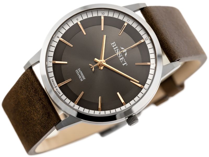 ZEGAREK MĘSKI BISSET BSCF25 - TYTANOWY zdjęcie 6