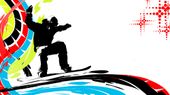 FOTOTAPETA MALOWIDŁO SNOWBOARDZISTA