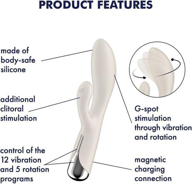 Satisfyer Spinning Rabbit 1 Beige zdjęcie 3